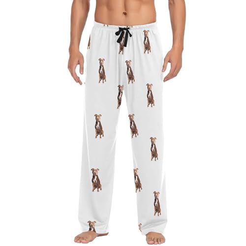 vvfelixl Mens Pajama Pants German Shepherd Dog Men's Pajama Bottoms Sleep Lounge Pj Pants for Men Drawstring Pockets S