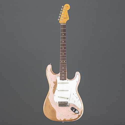Fender ’63 Stratocaster Super Heavy Relic RW Shell Pink #133070 – Guitare Électrique - Les Beatles, Paul McCartney, John Lennon, RIngo Starr, George Harrison Fender '63 Stratocaster Super Heavy Relic RW Shell Pink #133070 - Guitare Électrique – Image 3