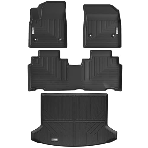 XINSHANGXIU Floor Mats & Cargo Liner for Honda Prologue 2024 2025 2026/ Chevy Chevrolet Blazer EV 2024 2025 2026 1st 2nd Row with Trunk Mat TPE All Weather Floor Liner Black