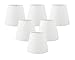 Meriville Set of 6 Off White Linen Clip On Chandelier Lamp Shades, 4-inch by 6-inch by 5-inch