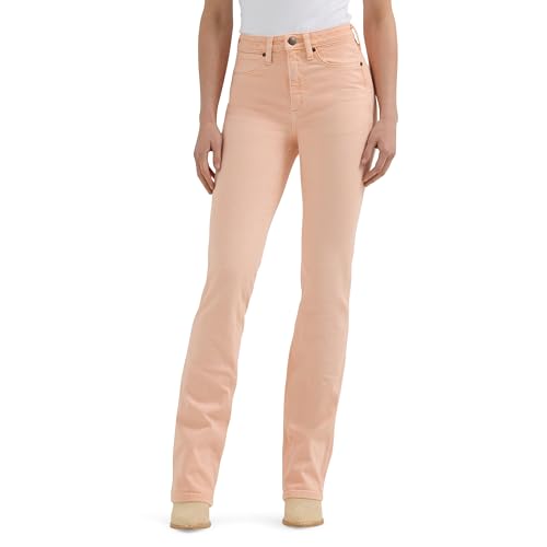 Wrangler Womens Bailey High Rise Peach Bootcut Jeans - Main Image