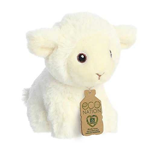 Peluche de cordero de 13cm blanco Aurora Eco Nation 35073 2
