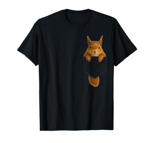 Cute Squirrel Pocket Funny Gifts For Men Women Teen Kid T-Shirt