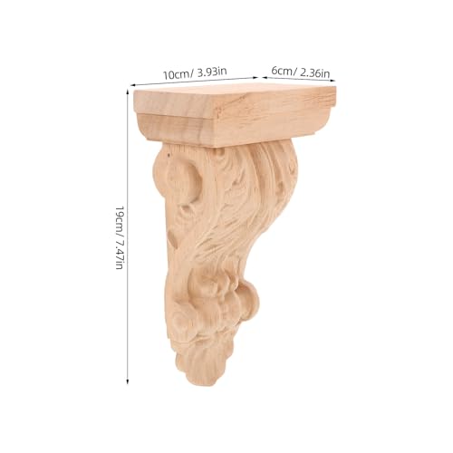 Soportes de madera tallada molduras beige PartyKindom para columnas 2
