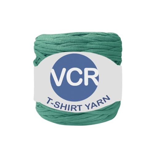 Image of VCR Bottle Green Big T-Shirt Yarn, 100 Meters Length, Recycled & Fashionable Craft Yarn, Pack of 1, Suitable for Crochet, Knitting & DIY Bags, Baskets, Cushions & Home Decor Projects