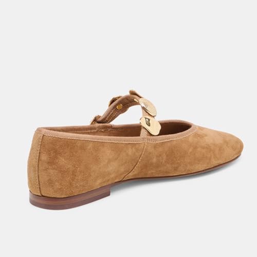 Ballet Flats for Women Round Toe Mary Jane Flats with Gold Adornments Elastic Strap Casual Dress Ballerina Shoes3