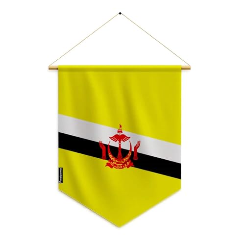 Pixelforma Banderín Bandera Brunei de poliéster 30x45cm
