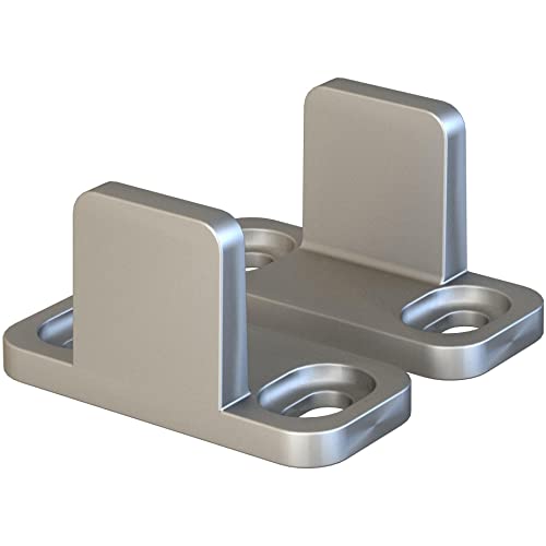 Floor Mount Metal Door Guide Set for Sliding Doors, Satin Nickel by Stone Harbor Hardware