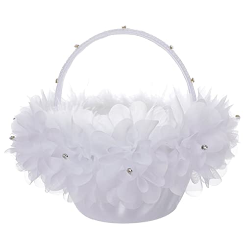 Wedding Flower Girl Basket Elegant Petals Party Favor Decor for Weddings Bridal Showers and Special Events Design for