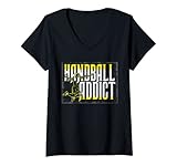 Photo Gallery donna handball addict team handball player sports handball coach maglietta con collo a v Photo Gallery donna handball addict team handball player sports handball coach maglietta con collo a v