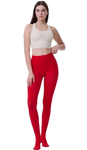 Image of DUCMODA Women's 70D Semi-Opaque Tights High Waist Solid Soft Stretch Pantyhose