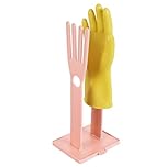 2 Pcs Kitchen Glove Holder, Kitchen Glove Stand Holder Plastic Glover Drying Dryer Rack, Reusable Rubber Dishwashing Gloves Clothes Drying Rack for Dish Gloves and Rags Towel Storage Tool(Pink)