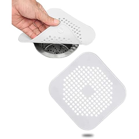 1 Pcs Silicone Drain Protector With Sucker, Sink Strainer Protector, Bathtub Drain Cover Stoppers, Shower Drain Covers Hair Catcher, Strainer Plug Trap Filter for Bathroom, Bathtub, Kitchen Cover
