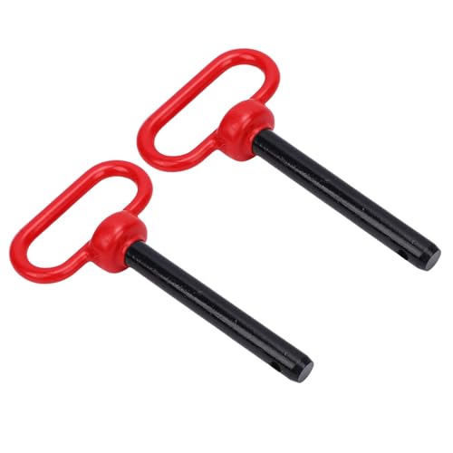 Pasador de enganche de acero con clip R y mango protector para remolques y ATV 3