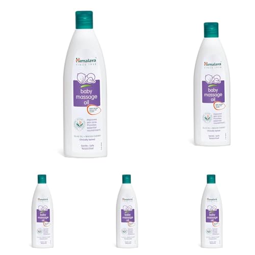 Image of Himalaya Baby Massage Oil for Strong bones & muscles - 200ml | No.1 Doctor Prescribed (Pack of 5)