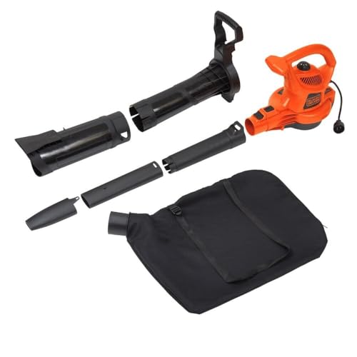 BLACK+DECKER Corded Leaf Blower Leaf Vacuum and Leaf Mulcher 3-in-1, Up to 230 MPH, 12 Amp Handheld Blower and Vacuum Combo (BV3600)