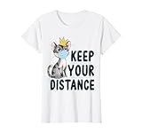 Mainecoon Abstand halten Katze mit Schutzmaske