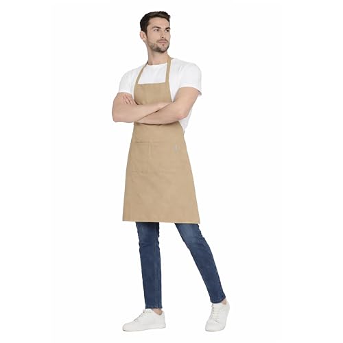 Image of uniformer Apron for Men and Women | Durable & Stylish for Kitchen, Restaurant, Cafes | Ideal for Chefs, Bakers & Home Cooks | Easy to Clean | Unisex Design (Pack of 2)