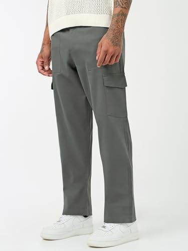 Image of Bewakoof Men's Straight Fit Mid Rise Pants