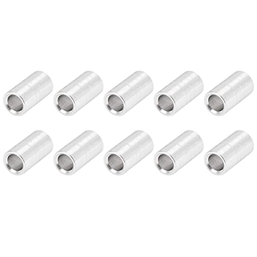 Mangas Espaciadoras de Aluminio, 10 Piezas de Aleación de Aluminio Espaciador Espaciadores Espaciadores Manga Redonda Accesorios de Soporte de Separación sin Tensión Diámetro Exterior de 6 Mm de 6