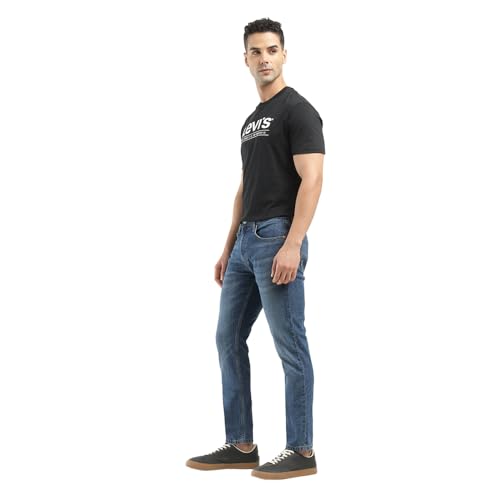 Image of Levi's Men's 512 Mid Rise Fitted Jeans Indigo