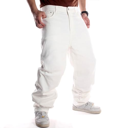 Baggy Pants Y2k Skater Jeans Wide Leg Jeans Men White Oversized Jeans 6
