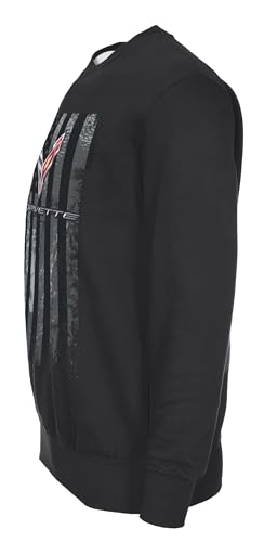 JH DESIGN GROUP Men’s Chevy Corvette C8 Flag Pullover Crewneck Sweatshirt Sm-3X3