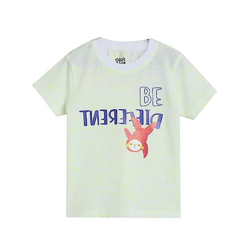 Image of miniklub Baby Round Neck Short Sleeve Knitted Cotton T-Shirt (Grey Color)