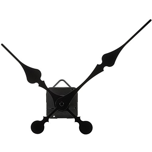 Kit Movimento Orologio Fai Da Te PATIKIL 3D Con Lancette Grandi, Albero 6mm, Per Quadranti Spessi Fino A 19mm, Nero