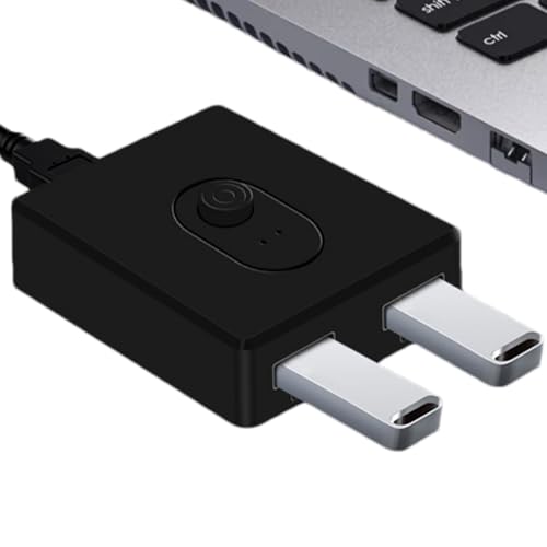 Interruptor para compartir impresora, compartir impresoras USB | Controlador compartido bidireccional | Interruptor de impresora para escáner de impresora de teclado de ratón de PC, selector