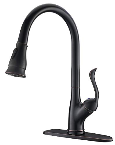 APPASO Pull Down Kitchen Faucet with Sprayer Oil Rubbed Bronze, Single Handle Antique