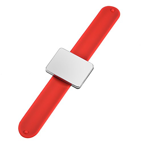 Magnetic Wrist Band Hairpin Hair Grip Holder, Hair Clip Collector Hairdressing Accessory, Magnetic Wrist Band Hair Grip Holder (#1 - Red)