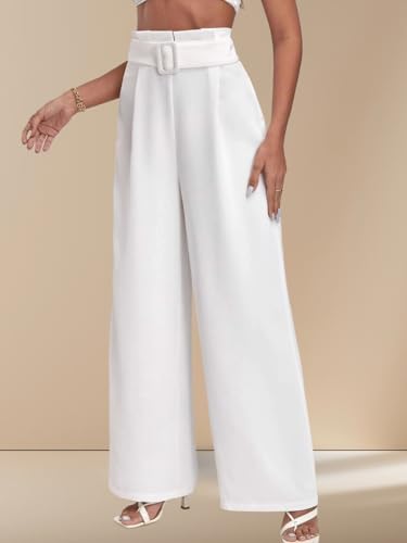 Image of KOTTY Women's High Rise Viscose Rayon Relaxed Fit Korean Trousers