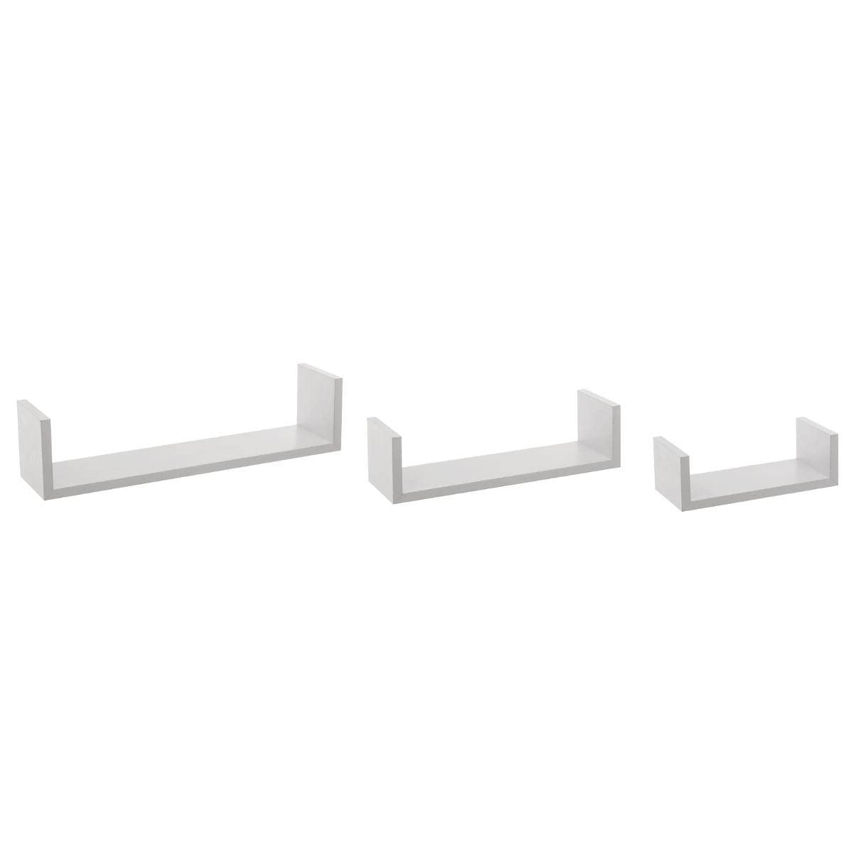 JUEGO DE 3 ESTANTES DE PARED BLANCOS