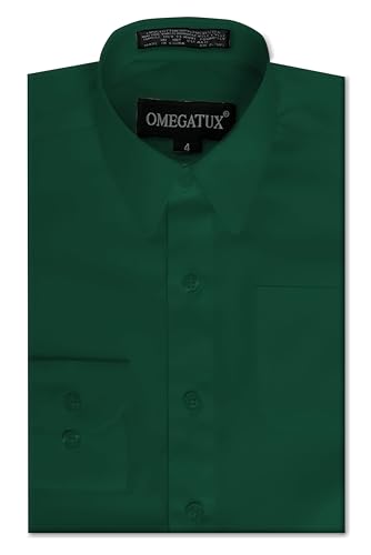 Boys Long Sleeve Solid Color Dress Shirts