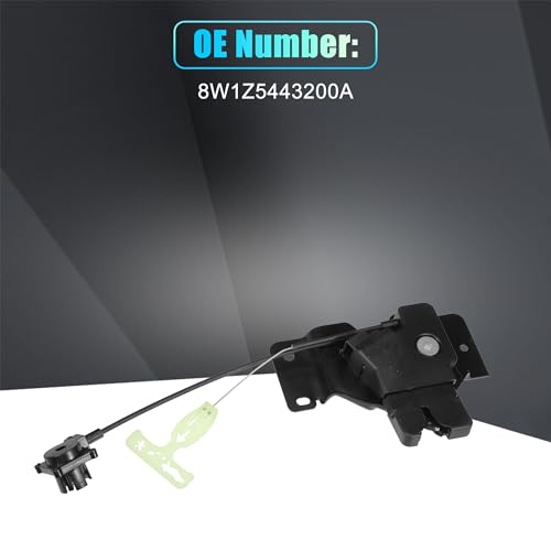 Image of X AUTOHAUX Replacement Rear Liftgate Door Lock Actuator with Cable for Lincoln Town Car 2008-2011 Tailgate Latch Assembly No.8W1Z5443200A Black
