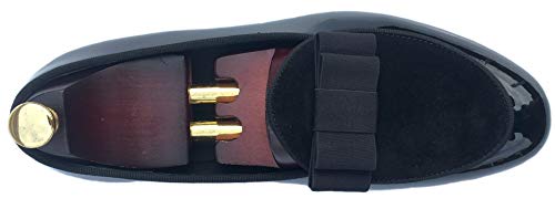 Justar Men's Leather Loafers Belgian Tuxedo Dress Shoes Slip-On Formal Prom Penny Loafers Banquet Flats4