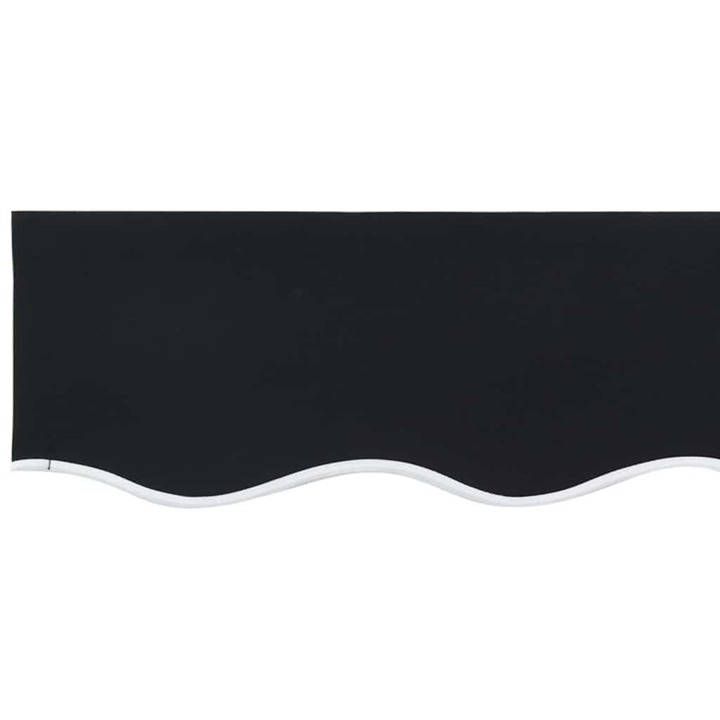vidaXL Markisenersatzstoff Schwarz 580 x 295 cm Polyester, Balkon-Sichtschutz, modernes rechteckiges Sonnendach, strapazierfähiger UV-beständiger Stoff, wetterfester Unterstand