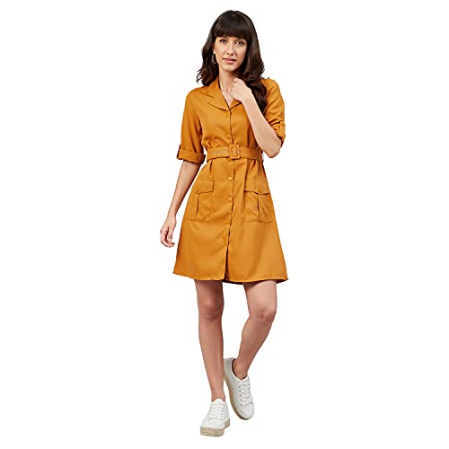 Image of Rare Women's Polyester A-Line Above The Knee Casual Dress