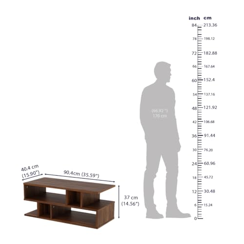 Image of Wakefit Center Table | 1 Yr Warranty | Coffee Table for Living Room Wooden, Tea Table for Living Room Wooden, Sofa Table, Free Installation from Brand, Modern Multi-Functional & Wobble-Free(Crema)