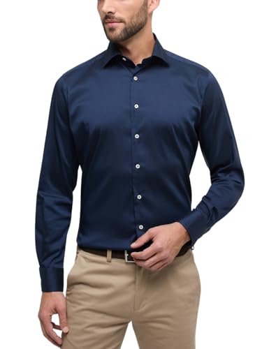 ETERNA Male Performance Shirt unifarben MODERN FIT 39_H_1/1, 1/1, Navy