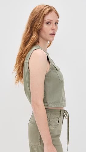 Madewell Women's Cropped Vest: Airy Denim Edition4