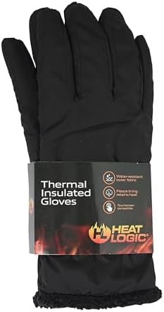 Heat Logic Thermal Winter Gloves, Touchscreen Compatible with Fleece Lining For Cold Weather, Water-Resistant Hiking Gloves - Image 3