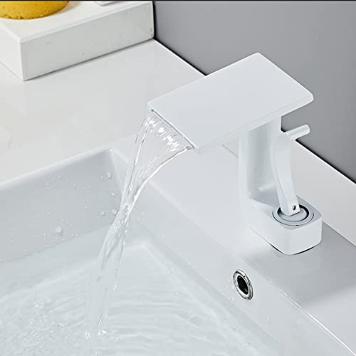 Robinet de lavabo cascade mélangeur de bassin en laiton noir argent mitigeur vasque