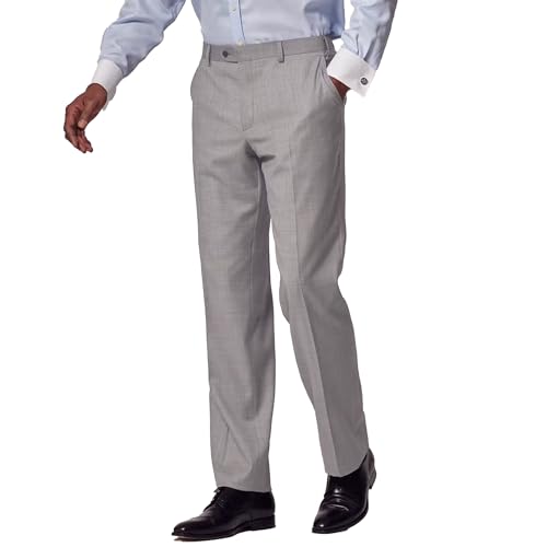 Image of Men's Cozy Hidden Expandable Waist Dress Pants | Premium Stretch Texture Weave Work to Weekend Pants