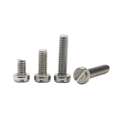 50個 M1.6 M2 M2.5 304 A2-70 ステンレス鋼 スロット付きキャップヘッド スロットコラム 丸型チーズヘッドネジ ボルト(8mm,M1.6 50pcs)