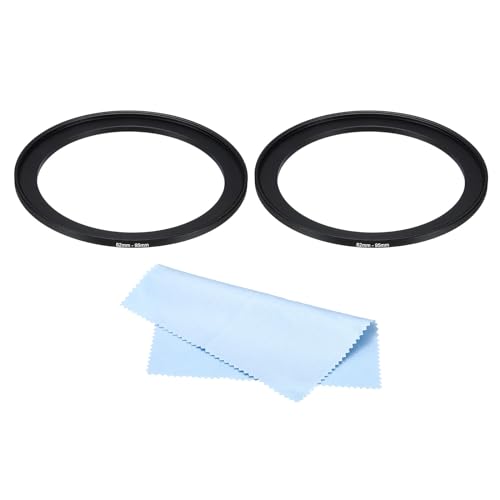 Anillo adaptador de 82mm-95mm PATIKIL de aluminio negro con paño para filtro de lente de cámara