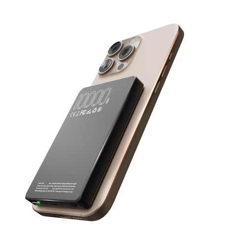 EDRF for Magsafe Portable Charger-10000mAh Wireless Power Bank with USB-C Cable, Magsafe Battery Pack for iPhone 16/15/14/13/12 Series