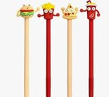 Fast Food Stationery 3D Characters (hamburguesa, patatas fritas, pizza, soda) 0.5mm Gel Pen (1 unidad) (Coca)