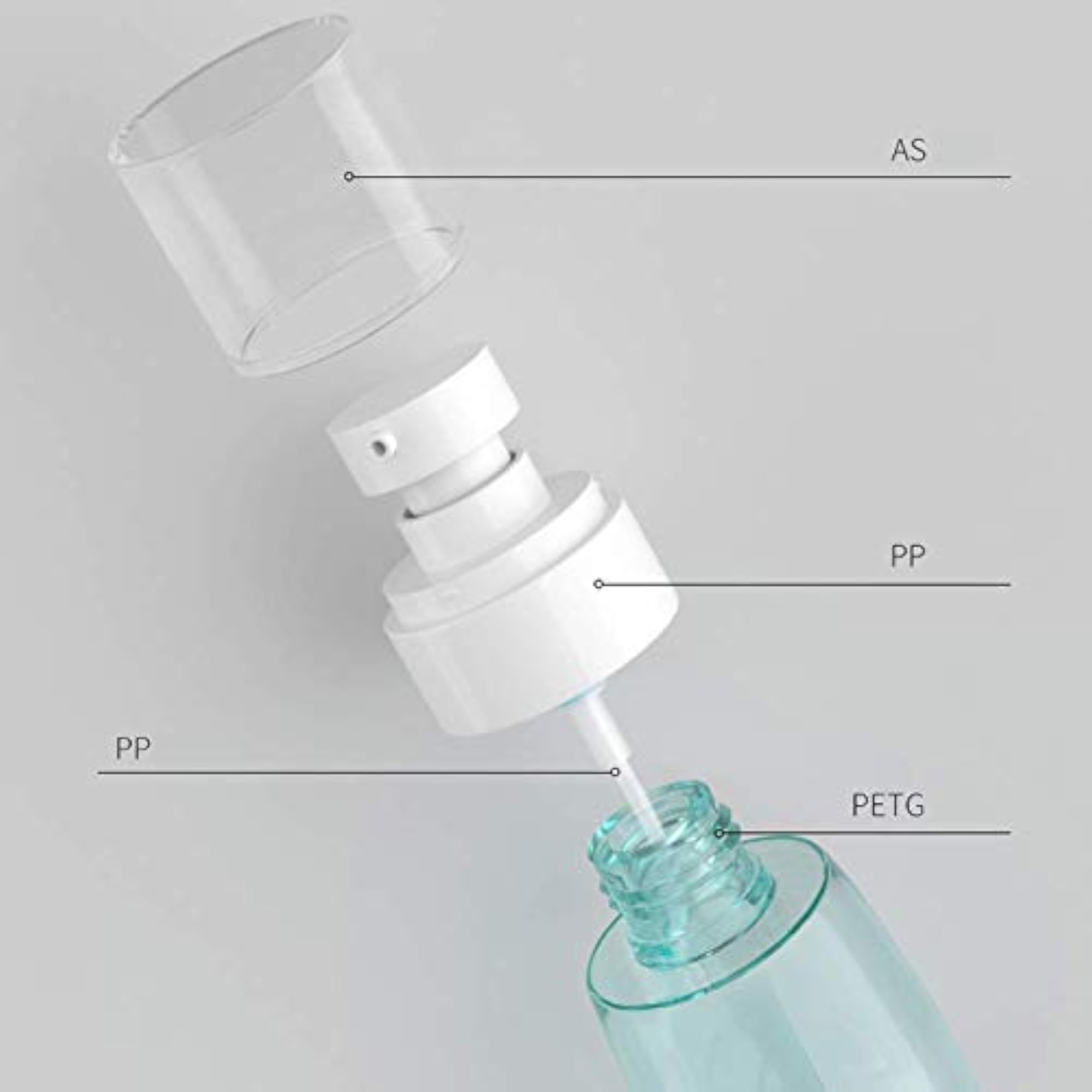 2 oz Travel Size Leakproof Pump Bottles